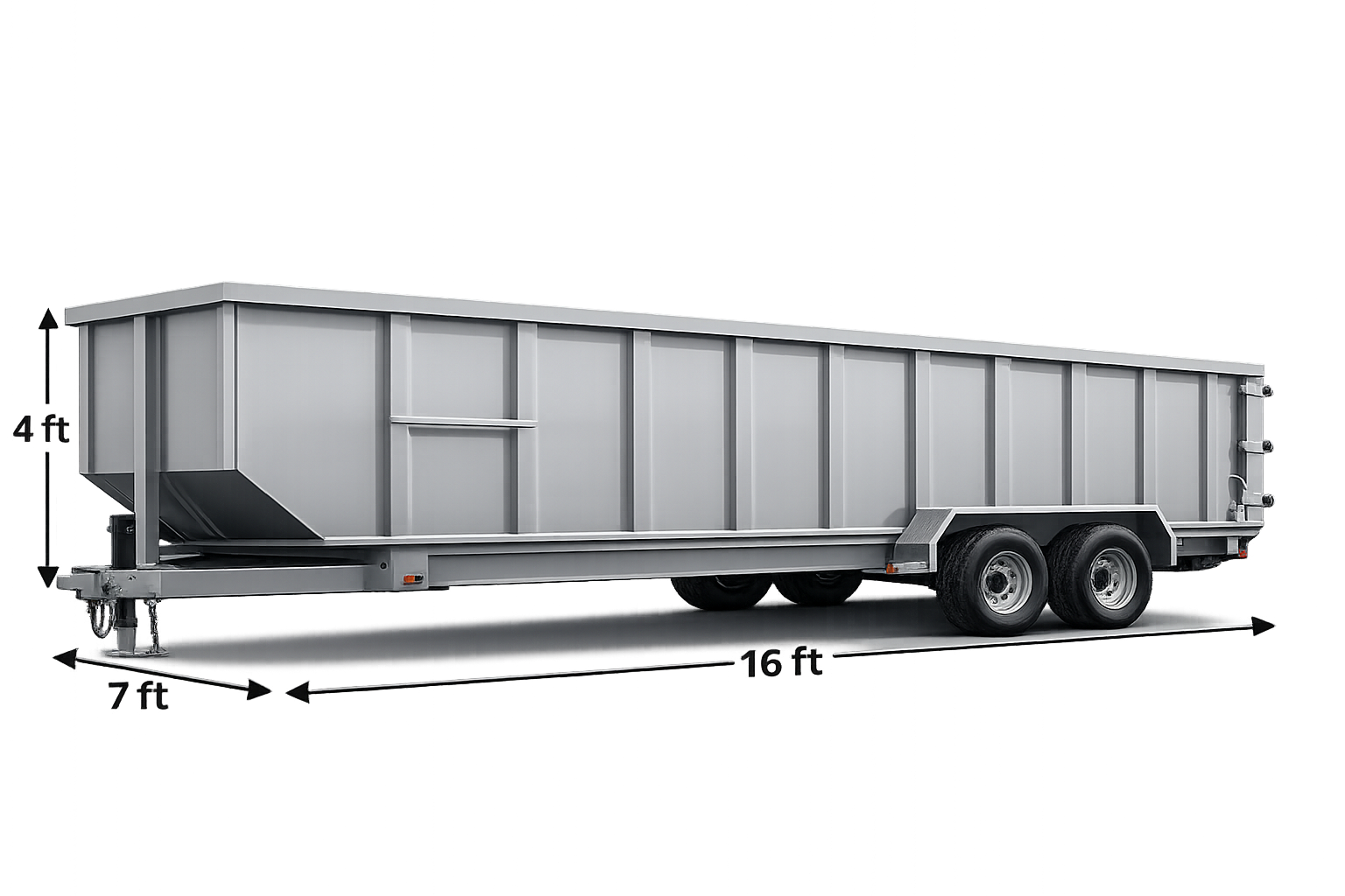 Bradley's Dumpster Service 17-yard dumpster trailer